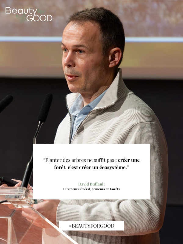 “Planter des arbres ne suffit pas : créer une forêt, c’est créer un écosystème.” David Buffault Directeur Général, Semeurs de Forêts
